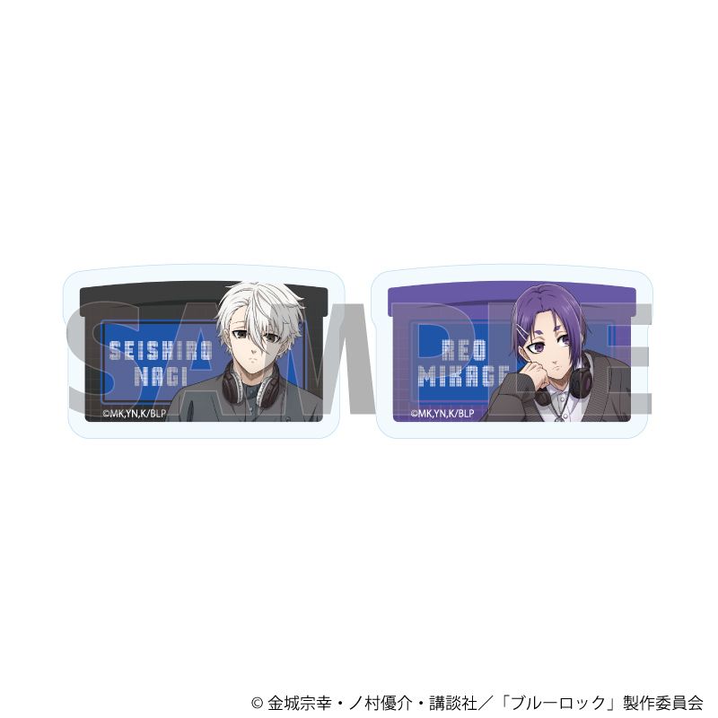 クリアステッカー2枚セット「TVアニメ『ブルーロック』」02/凪 誠士郎&御影 玲王 ゲーム実況ver.(描き下ろしイラスト)