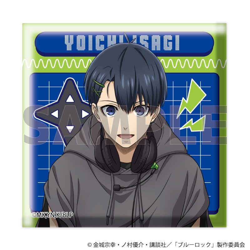 スクエア缶バッジ「TVアニメ『ブルーロック』」03/ゲーム実況ver. コンプリートセット(全8種)(描き下ろしイラスト)