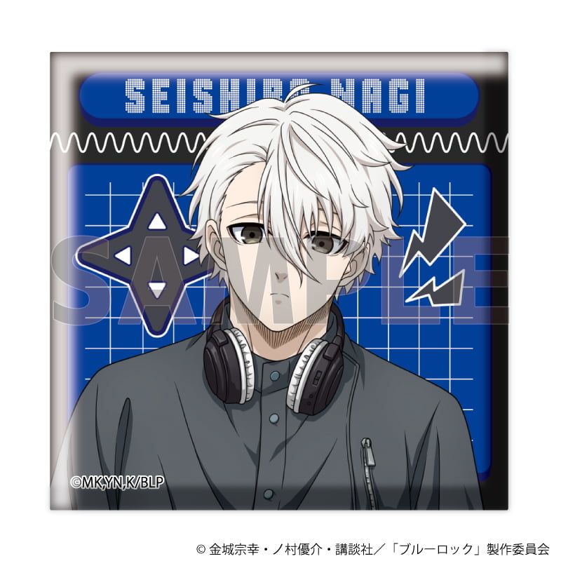 スクエア缶バッジ「TVアニメ『ブルーロック』」03/ゲーム実況ver. コンプリートセット(全8種)(描き下ろしイラスト)