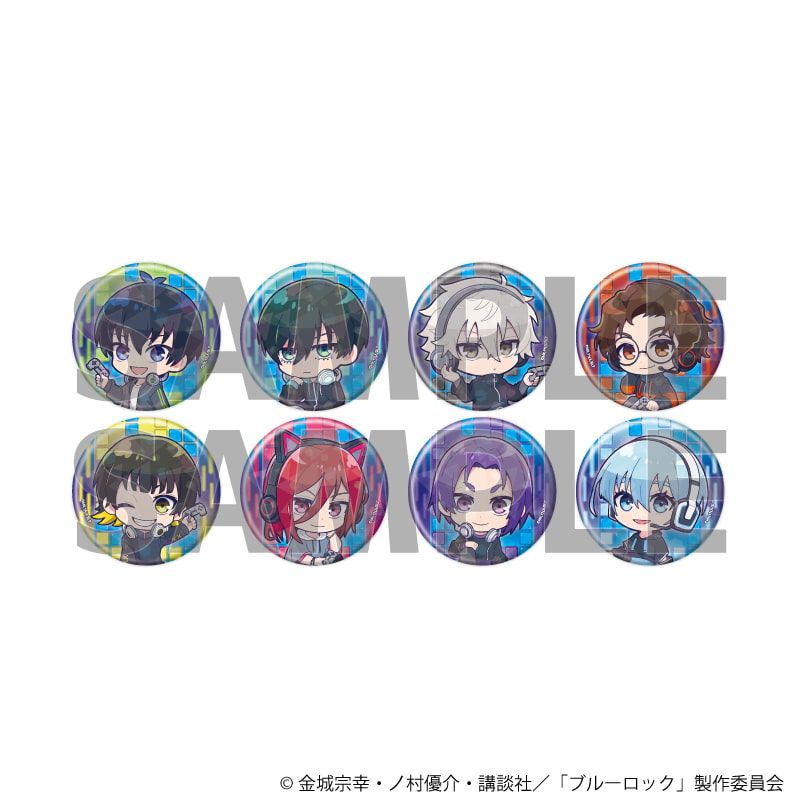 ホログラム缶バッジ(57mm)「TVアニメ『ブルーロック』」23/ゲーム実況ver. ブラインド(8種)(ミニキャライラスト)