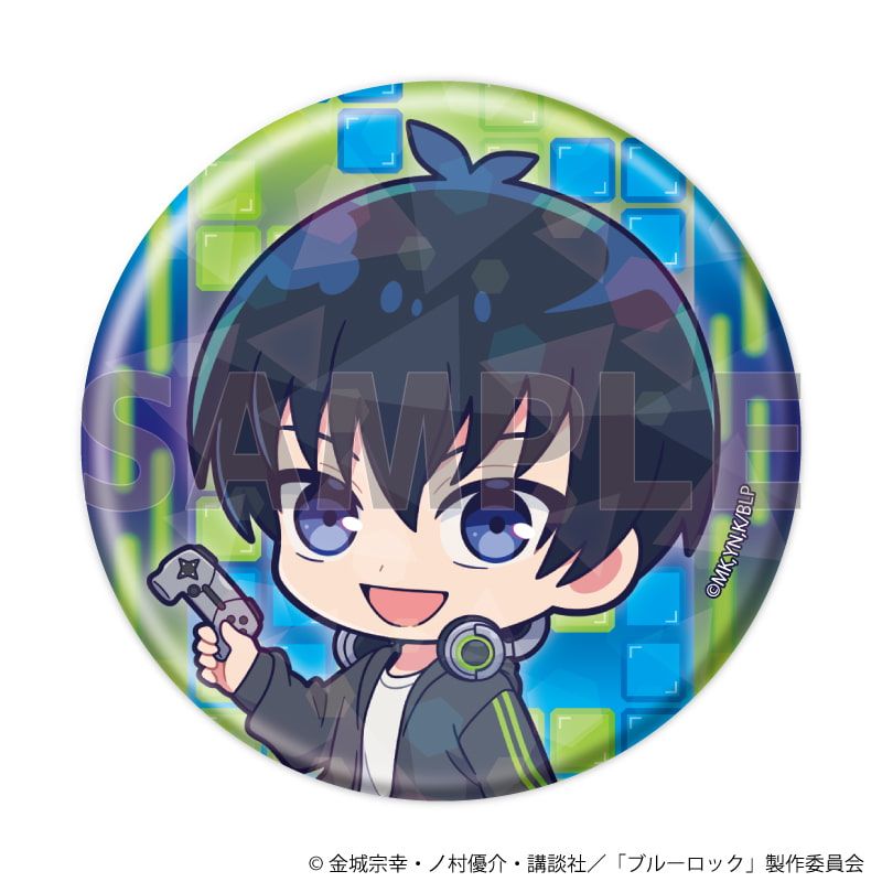 ホログラム缶バッジ(57mm)「TVアニメ『ブルーロック』」23/ゲーム実況ver. ブラインド(8種)(ミニキャライラスト)