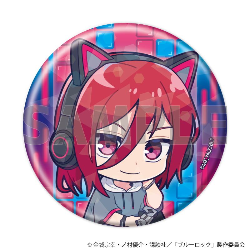 ホログラム缶バッジ(57mm)「TVアニメ『ブルーロック』」23/ゲーム実況ver. ブラインド(8種)(ミニキャライラスト)