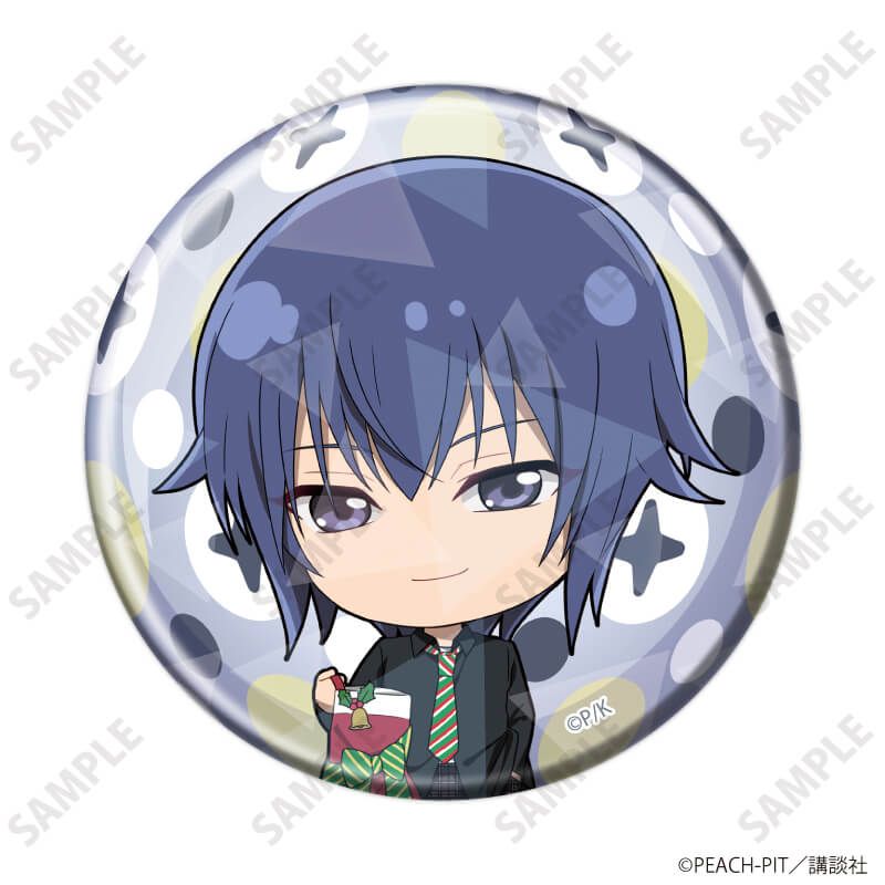 ホログラム缶バッジ(57mm)「しゅごキャラ！」10/クリスマスver. コンプリートセット(全9種)(ミニキャライラスト)