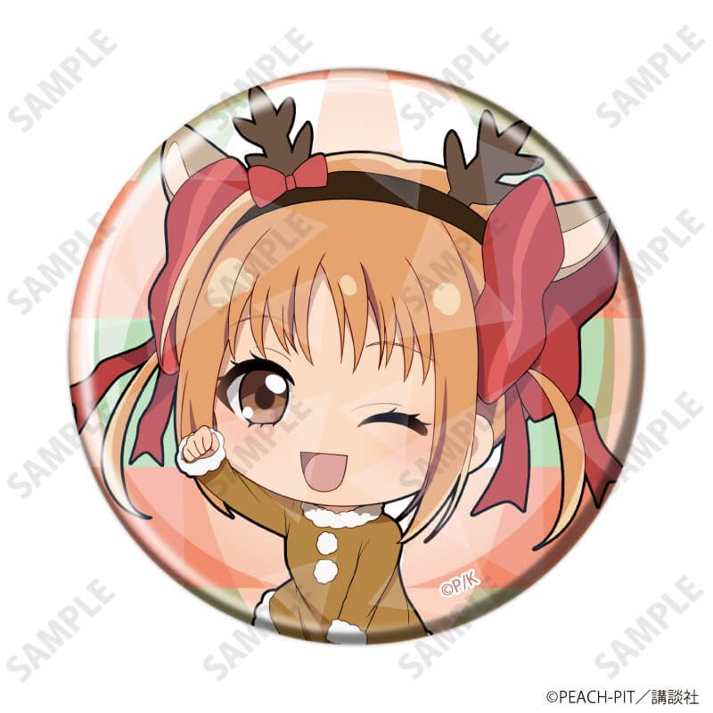 ホログラム缶バッジ(57mm)「しゅごキャラ！」10/クリスマスver. ブラインド(9種)(ミニキャライラスト)