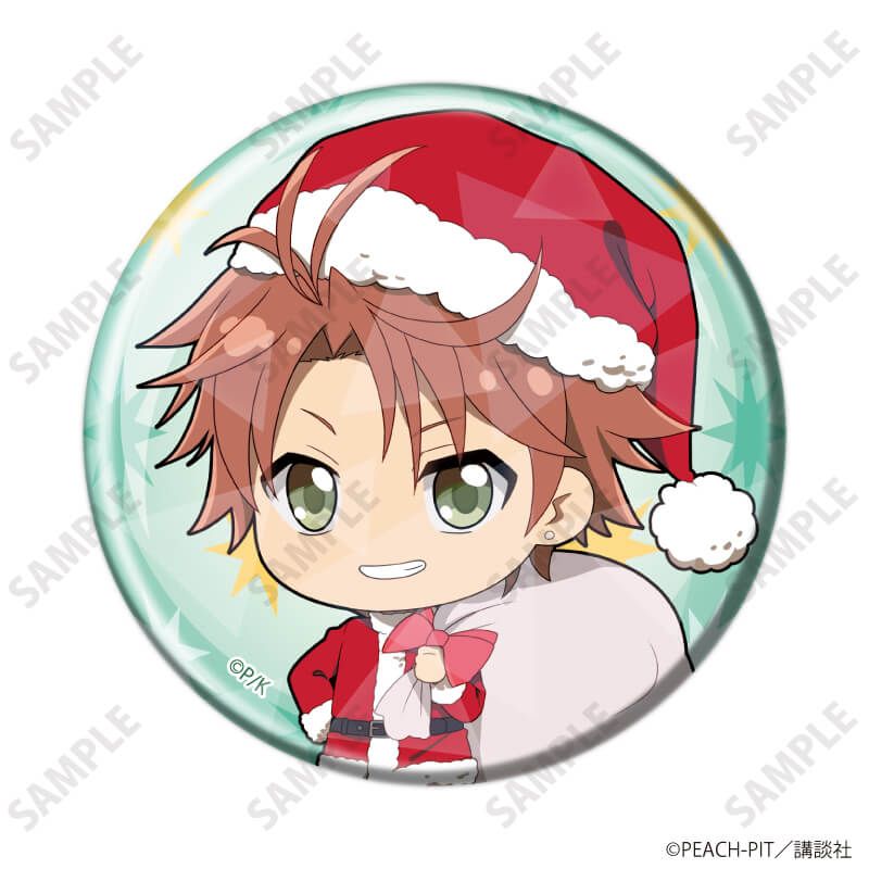 ホログラム缶バッジ(57mm)「しゅごキャラ！」10/クリスマスver. ブラインド(9種)(ミニキャライラスト)