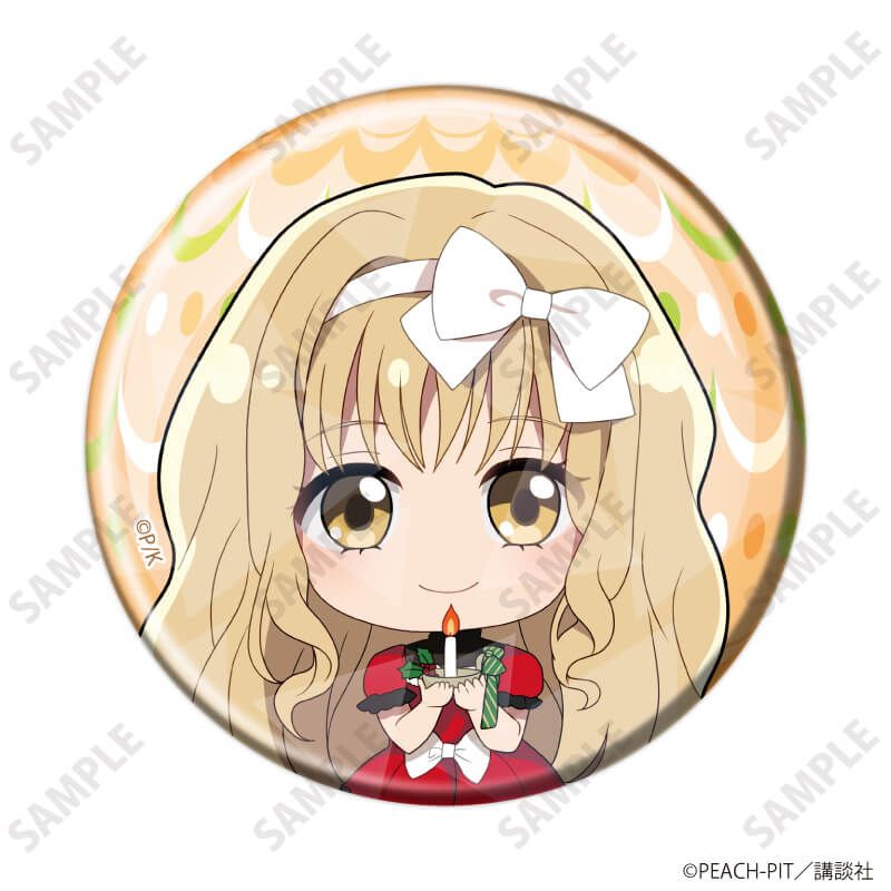 ホログラム缶バッジ(57mm)「しゅごキャラ！」10/クリスマスver. ブラインド(9種)(ミニキャライラスト)