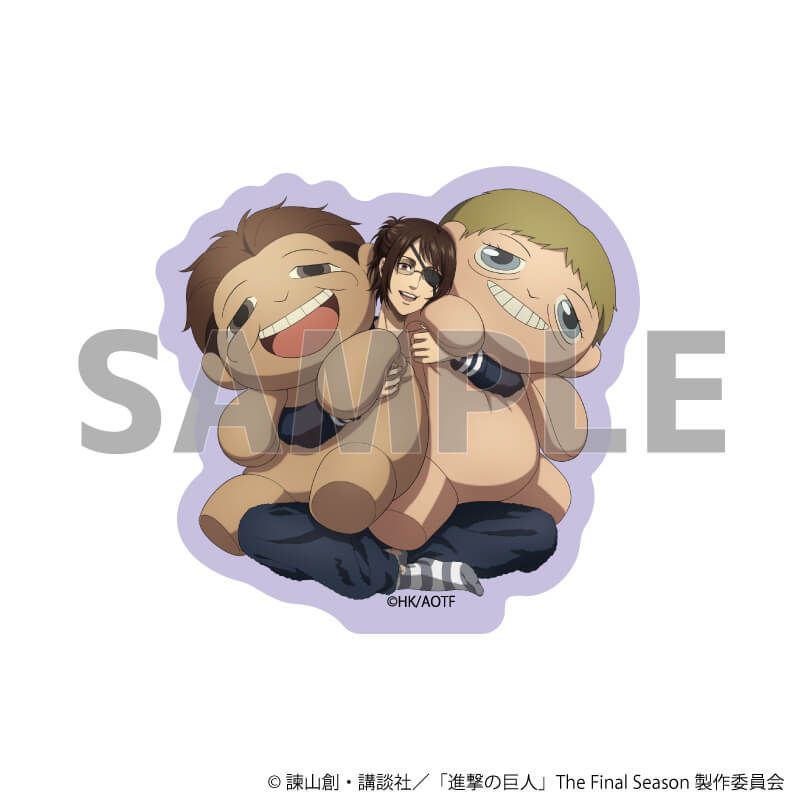 ダイカットステッカー「TVアニメ『進撃の巨人』The Final Season」04/ハンジ・ゾエ くつろぎver.(描き下ろしイラスト)