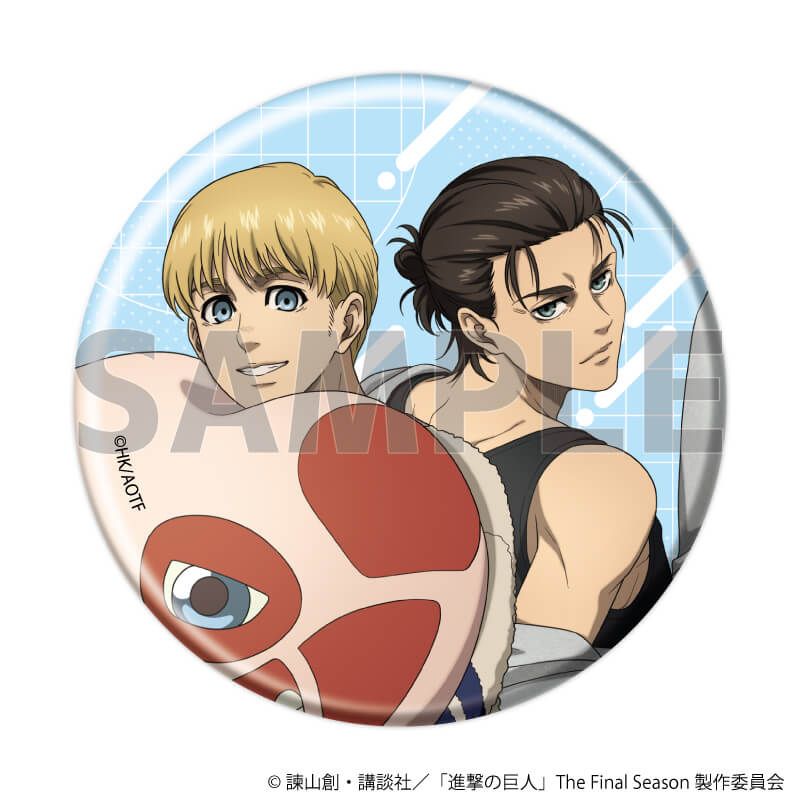 マット缶バッジ「TVアニメ『進撃の巨人』The Final Season」01/くつろぎver. コンプリートセット(全6種)(描き下ろしイラスト)