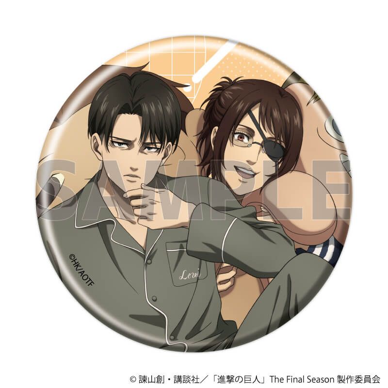 マット缶バッジ「TVアニメ『進撃の巨人』The Final Season」01/くつろぎver. コンプリートセット(全6種)(描き下ろしイラスト)