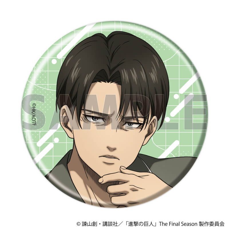 マット缶バッジ「TVアニメ『進撃の巨人』The Final Season」01/くつろぎver. ブラインド(6種)(描き下ろしイラスト)