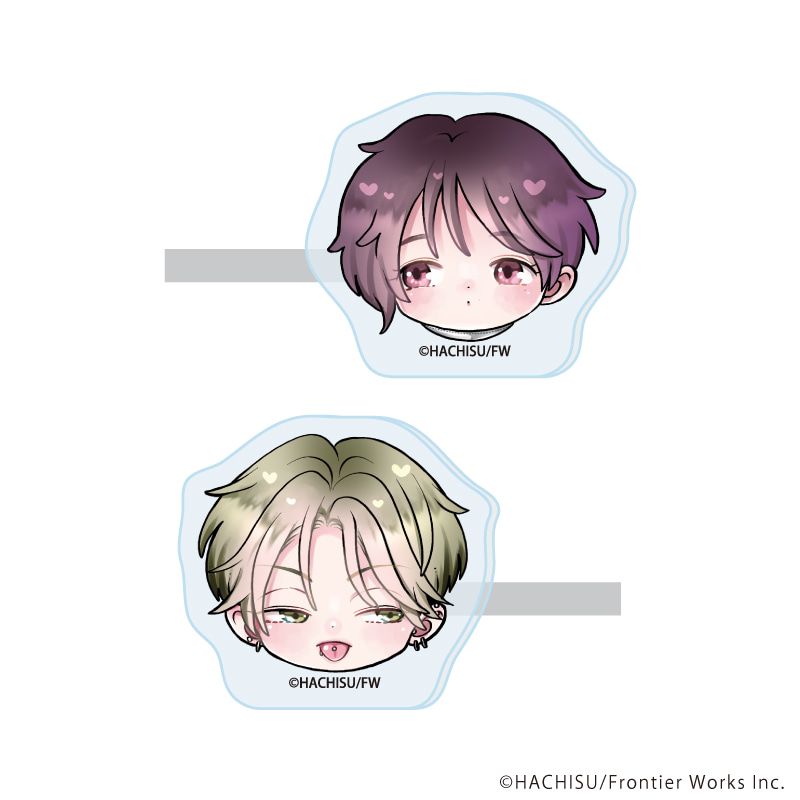 前髪クリップ2個セット「甘くて熱くて息もできない」01/理央&絢斗(描き下ろしイラスト)