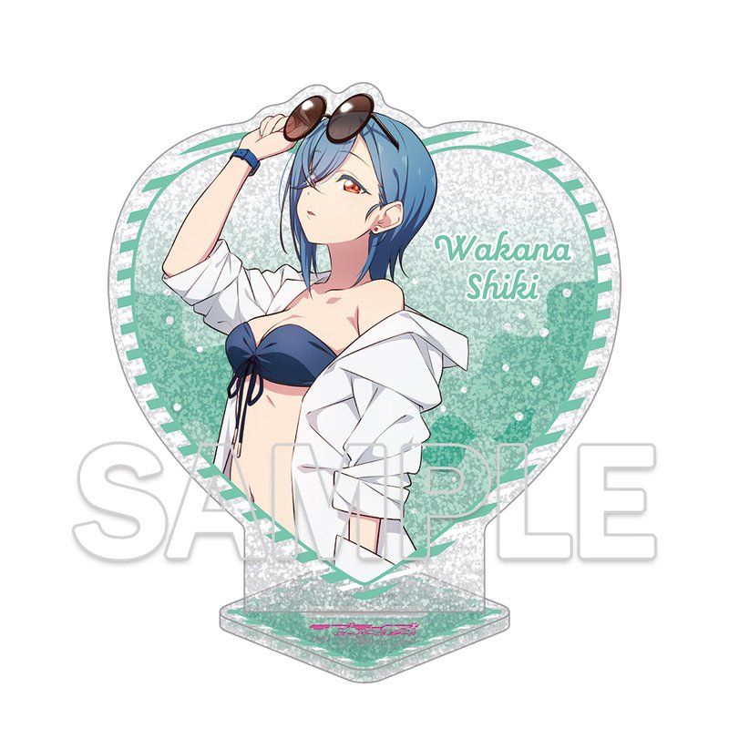 ラブライブ!スーパースター!! ハート型ラメ入りアクリルスタンド 若菜四季
