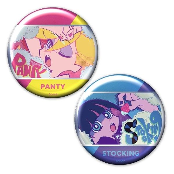 Panty & Stocking パンティ＆ストッキング 缶バッジ まとめ New PANTY & STOCKING with GARTERBELT メタリック缶バッジ2個セット