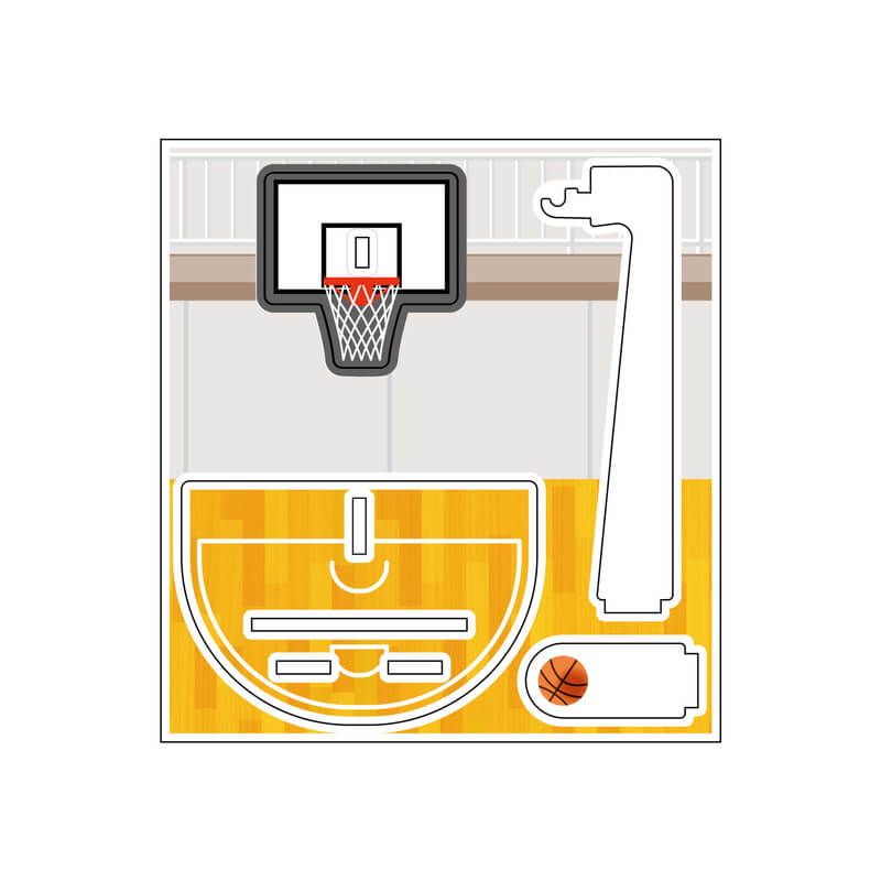 推し活背景ジオラマぷち11/スポーツ(バスケ)【推し活】