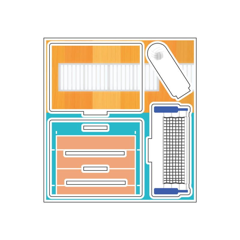 推し活背景ジオラマぷち09/スポーツ(バレー)【推し活】