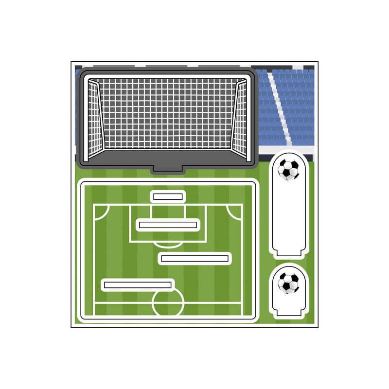 推し活背景ジオラマぷち07/スポーツ(サッカー)【推し活】