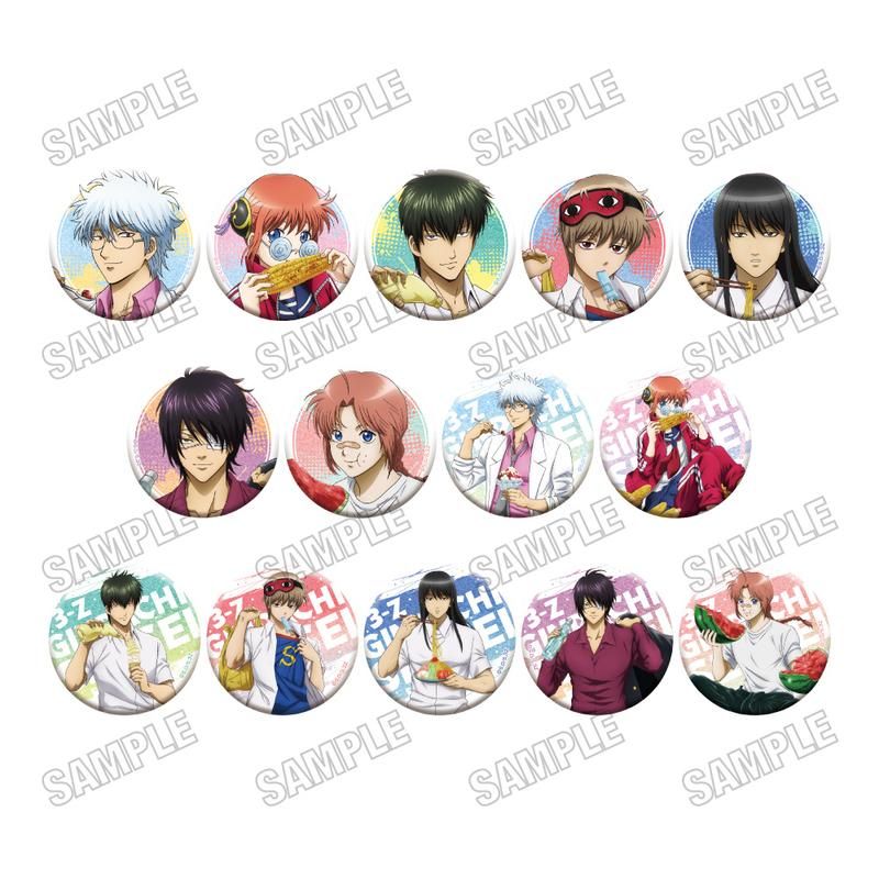 3年Z組銀八先生 缶バッジコレクション 夏の食べ物Ver.