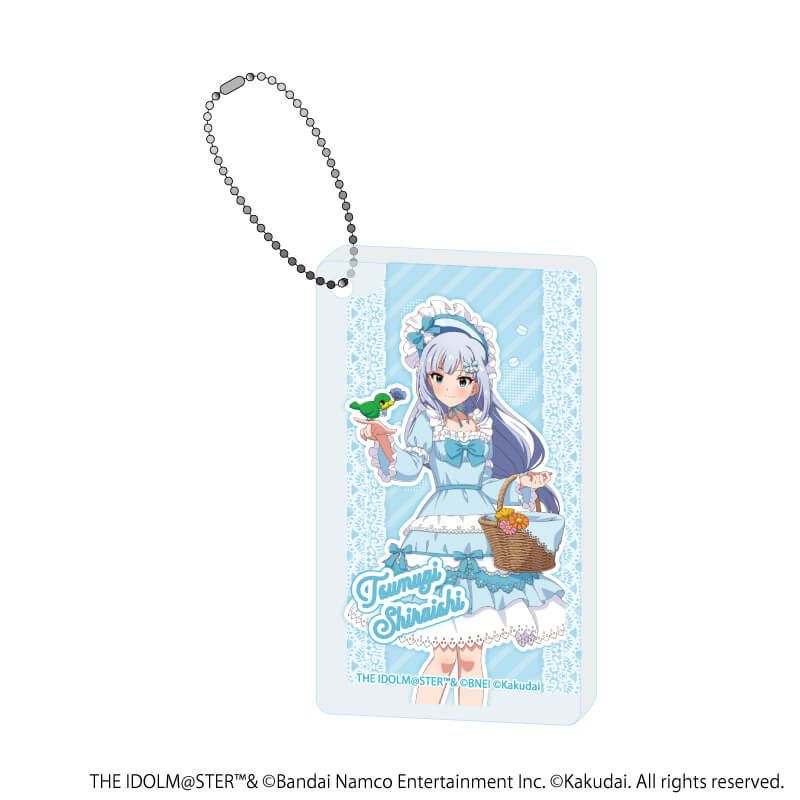 アクリルブロックキーホルダー「アイドルマスター ミリオンライブ！×クッピーラムネ」03/白石 紬×ピッピ(描き下ろしイラスト)