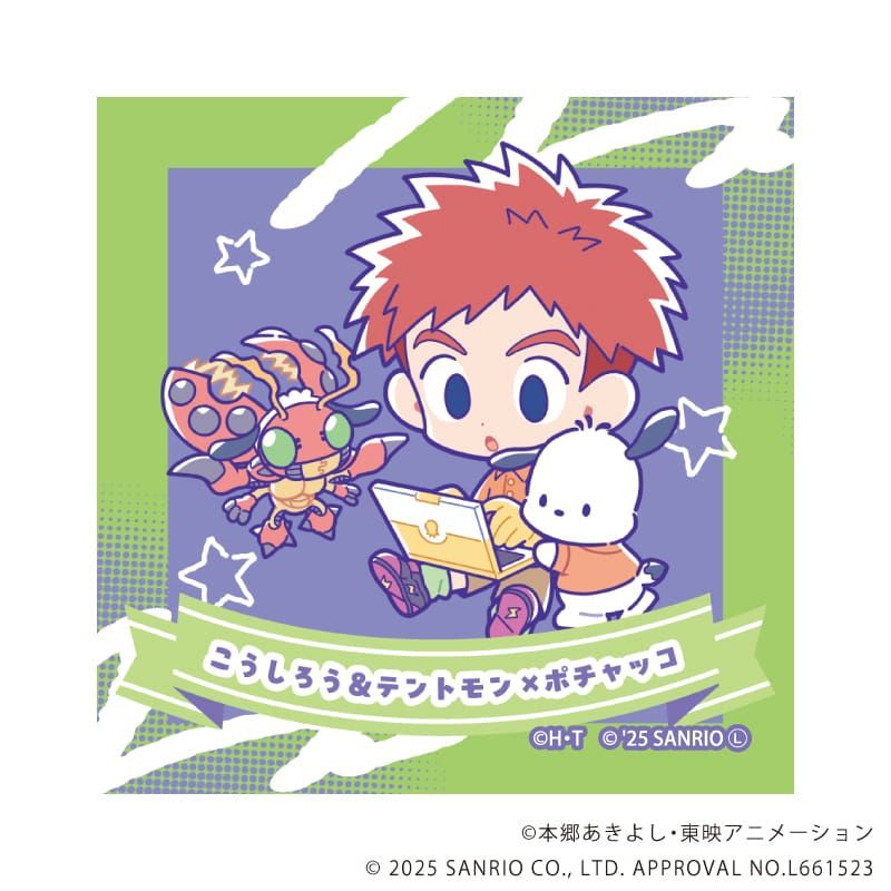 ホログラムステッカー「デジモンアドベンチャー×サンリオキャラクターズ」01/コンプリートセット(全8種)(コラボイラスト)