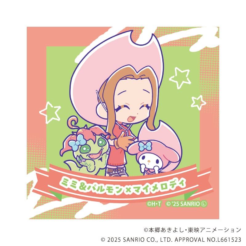 ホログラムステッカー「デジモンアドベンチャー×サンリオキャラクターズ」01/コンプリートセット(全8種)(コラボイラスト)