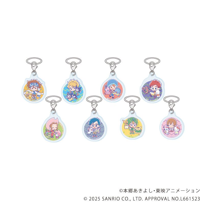 めじるしチャーム「デジモンアドベンチャー×サンリオキャラクターズ」01/コンプリートセット(全8種)(コラボイラスト)