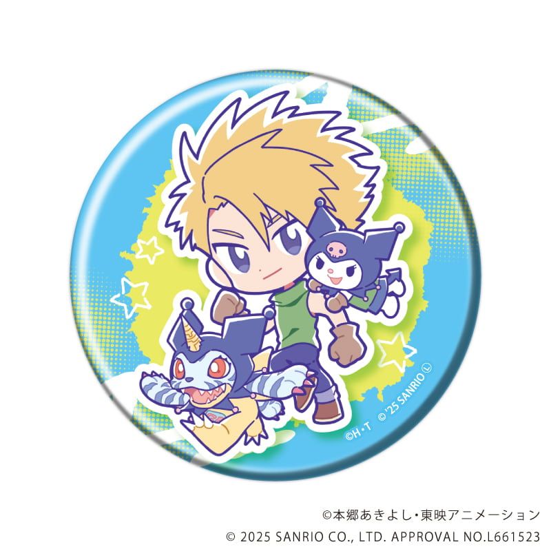 缶バッジ「デジモンアドベンチャー×サンリオキャラクターズ」03/コンプリートセット(全8種)(コラボイラスト)