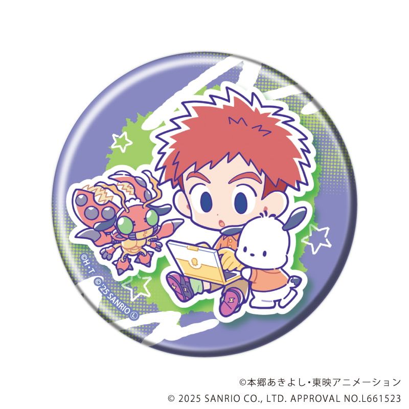 缶バッジ「デジモンアドベンチャー×サンリオキャラクターズ」03/コンプリートセット(全8種)(コラボイラスト)