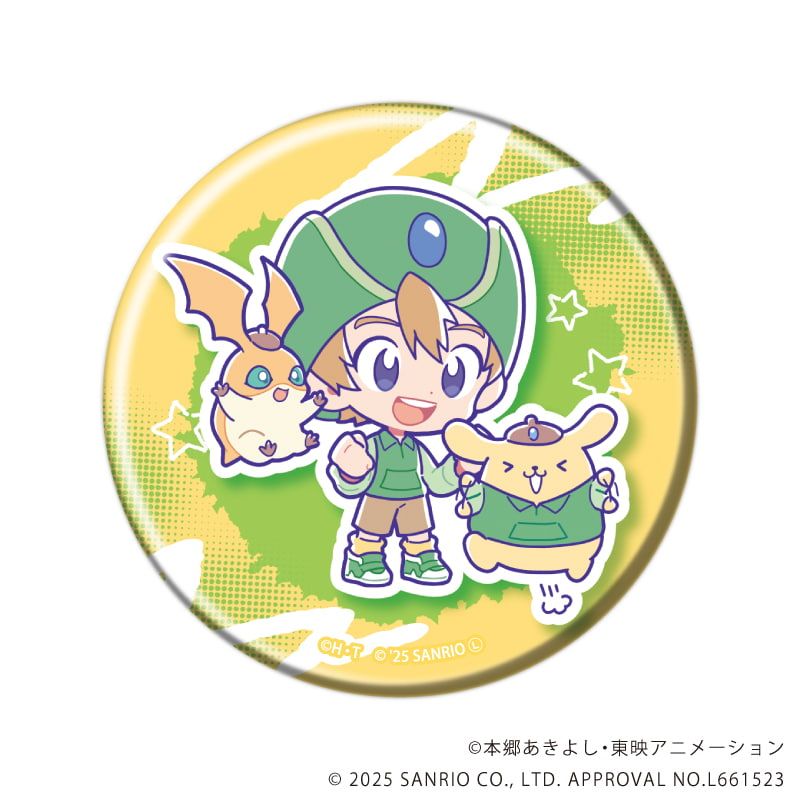 缶バッジ「デジモンアドベンチャー×サンリオキャラクターズ」03/コンプリートセット(全8種)(コラボイラスト)