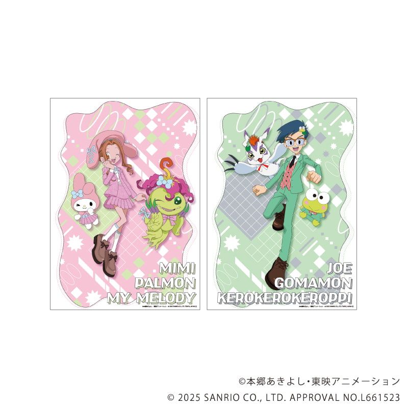 A4静電気ポスター(2枚セット)「デジモンアドベンチャー×サンリオキャラクターズ」03/C(コラボイラスト)