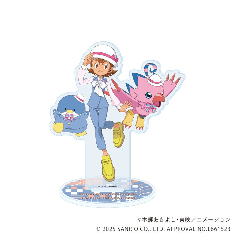 アクリルスタンド「デジモンアドベンチャー×サンリオキャラクターズ」03/武之内空＆ピヨモン×タキシードサム(コラボイラスト)