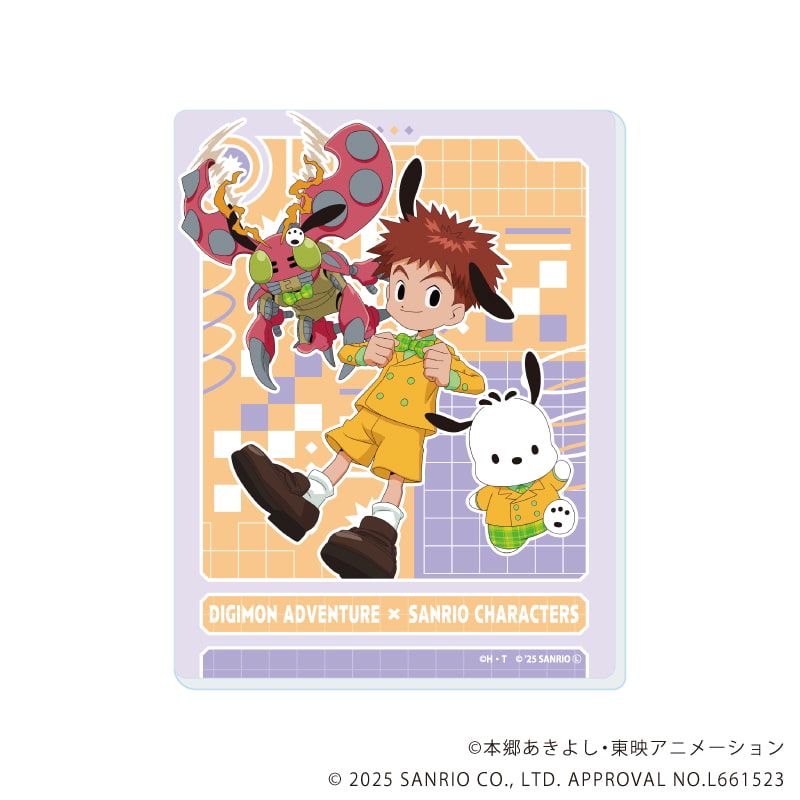 アクリルカード「デジモンアドベンチャー×サンリオキャラクターズ」01/コンプリートセット(全8種)(コラボイラスト)