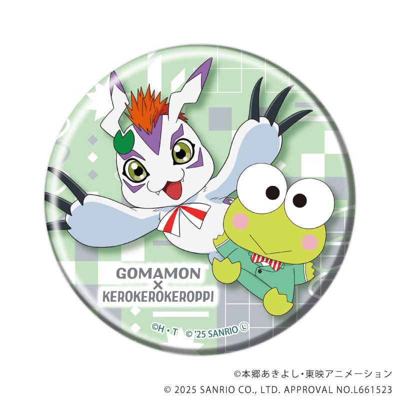 缶バッジ「デジモンアドベンチャー×サンリオキャラクターズ」02/BOX2 コンプリートセット(全8種)(コラボイラスト)