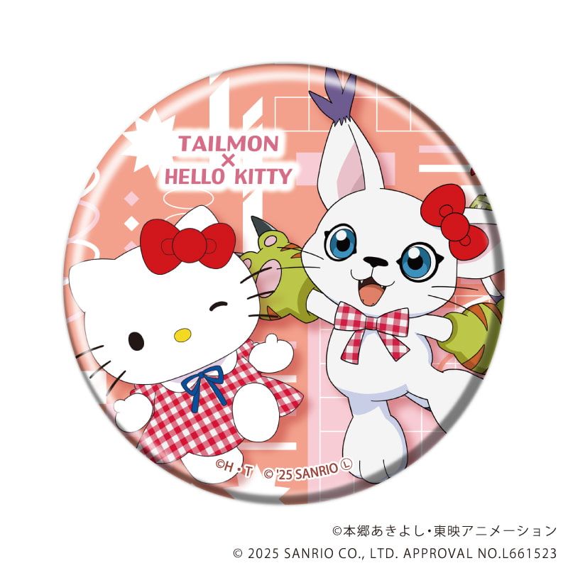 缶バッジ「デジモンアドベンチャー×サンリオキャラクターズ」02/BOX2 コンプリートセット(全8種)(コラボイラスト)