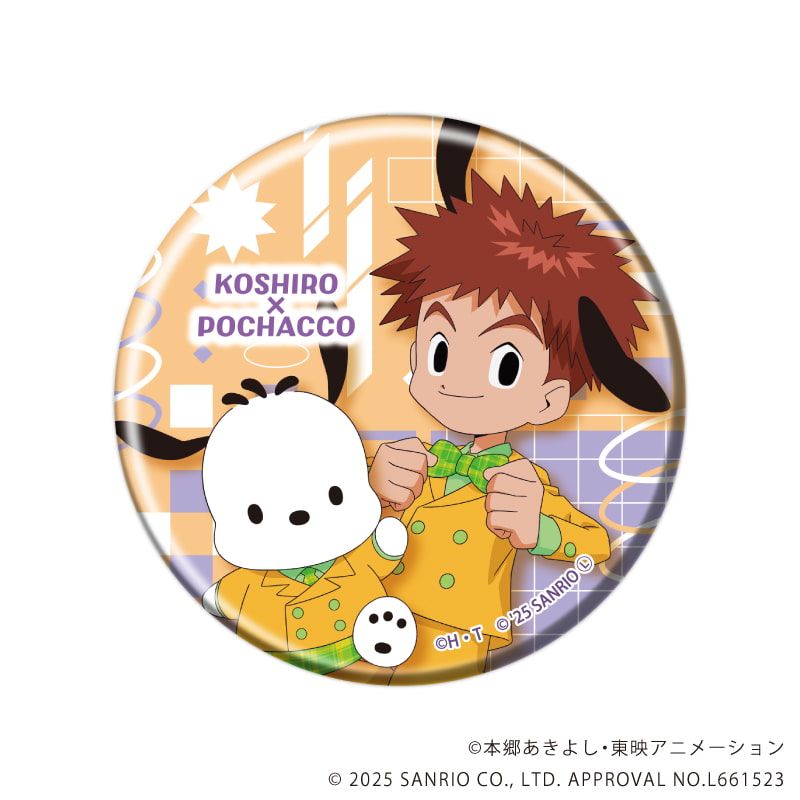 缶バッジ「デジモンアドベンチャー×サンリオキャラクターズ」01/BOX1 コンプリートセット(全8種)(コラボイラスト)