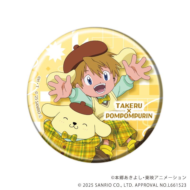 缶バッジ「デジモンアドベンチャー×サンリオキャラクターズ」01/BOX1 コンプリートセット(全8種)(コラボイラスト)