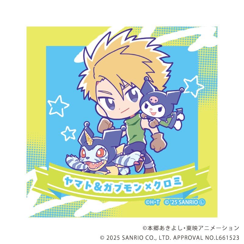 ホログラムステッカー「デジモンアドベンチャー×サンリオキャラクターズ」01/ブラインド(8種)(コラボイラスト)