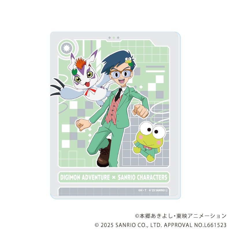 アクリルカード「デジモンアドベンチャー×サンリオキャラクターズ」01/ブラインド(8種)(コラボイラスト)