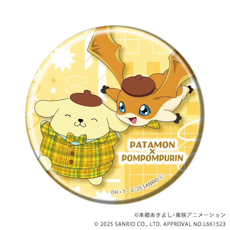 缶バッジ「デジモンアドベンチャー×サンリオキャラクターズ」02/BOX2 ブラインド(8種)(コラボイラスト)