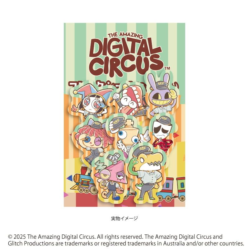 フレークシール(8種セット)「アメイジング・デジタル・サーカス」01/駅員ver.(レトロアートイラスト)
