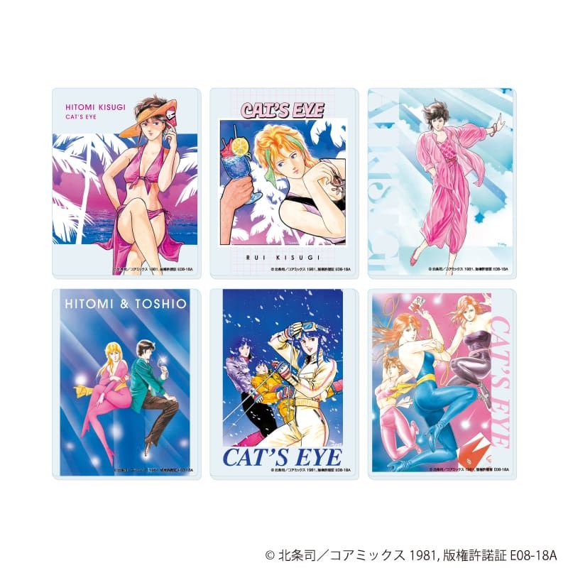 アクリルカード「キャッツ♥アイ」01/コンプリートセット(全6種)(公式イラスト)