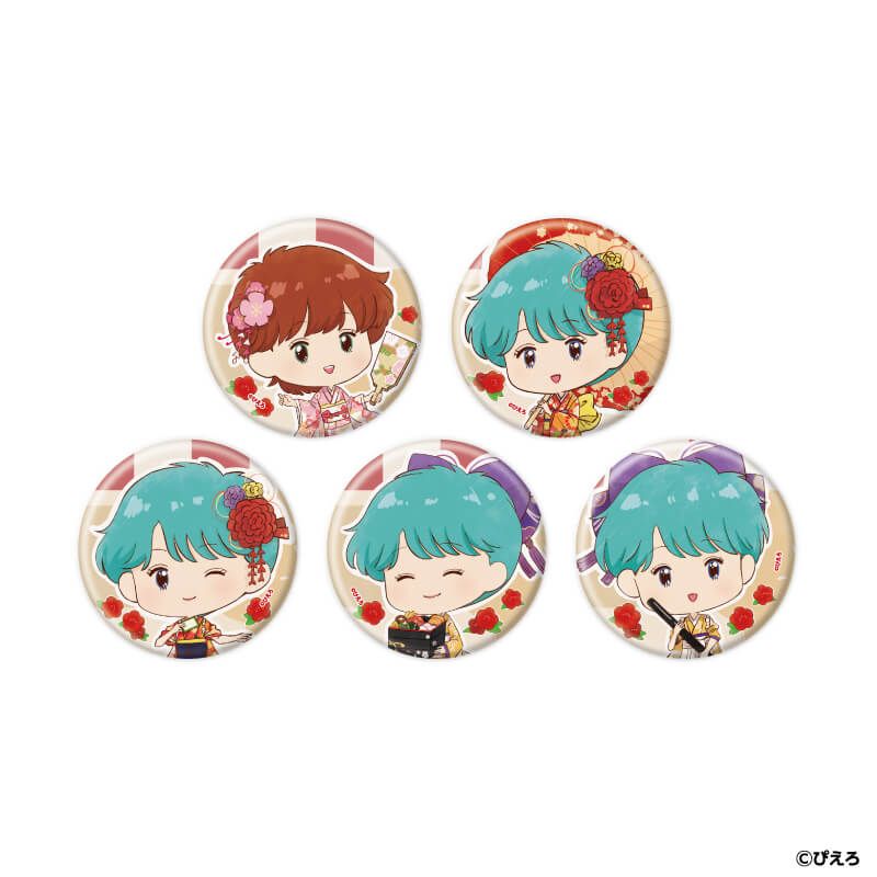 缶バッジ「魔法のスターマジカルエミ」02/コンプリートセット(全5種)(レトロアートイラスト)