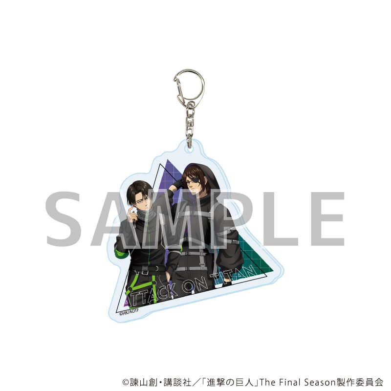 アクリルキーホルダー「TVアニメ『進撃の巨人』The Final Season」07/リヴァイ&ハンジ サイバーパンクver.(描き下ろしイラスト)