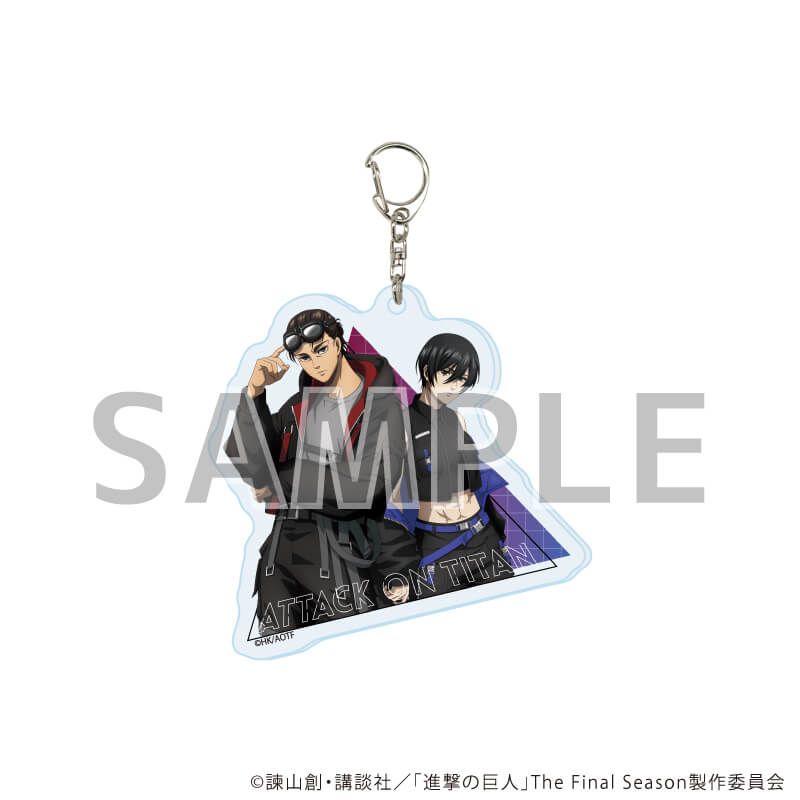 アクリルキーホルダー「TVアニメ『進撃の巨人』The Final Season」06/エレン&ミカサ サイバーパンクver.(描き下ろしイラスト)