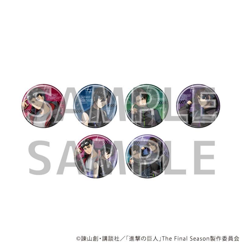 ホログラム缶バッジ(57mm)「TVアニメ『進撃の巨人』The Final Season」01/サイバーパンクver. コンプリートセット(全6種)(描き下ろしイラスト)