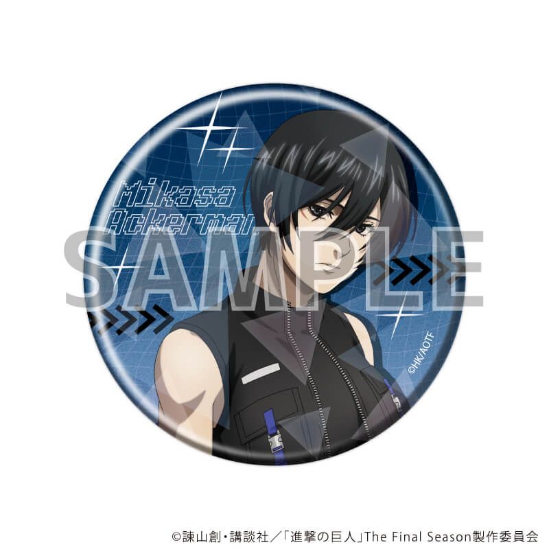 ホログラム缶バッジ(57mm)「TVアニメ『進撃の巨人』The Final Season」01/サイバーパンクver. コンプリートセット(全6種)(描き下ろしイラスト)