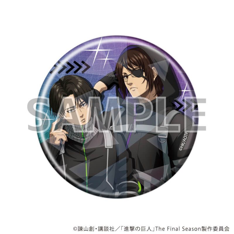 ホログラム缶バッジ(57mm)「TVアニメ『進撃の巨人』The Final Season」01/サイバーパンクver. ブラインド(6種)(描き下ろしイラスト)
