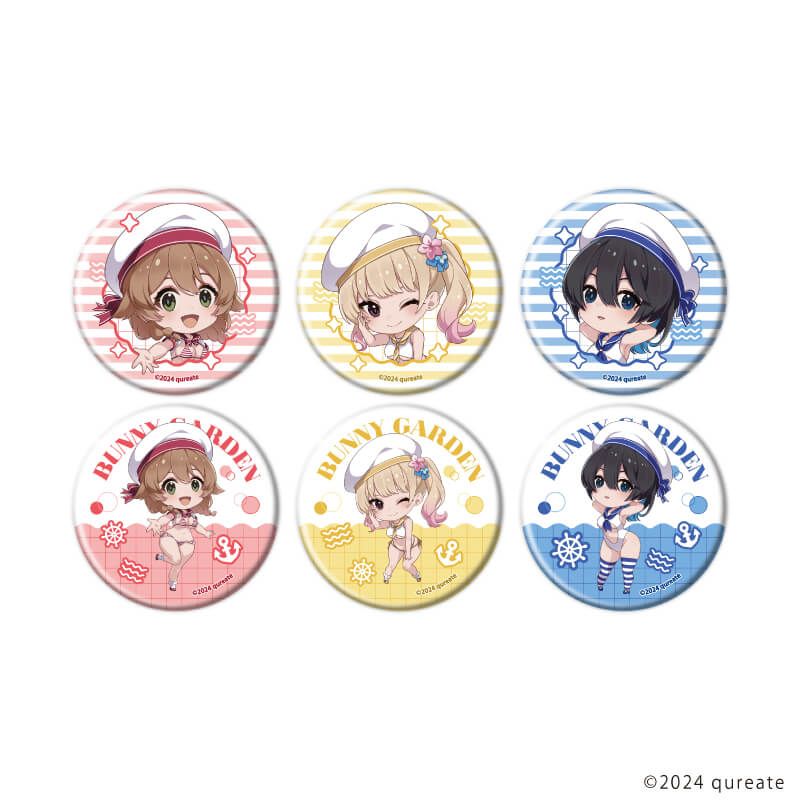 缶バッジ「バニーガーデン」01/セーラーver. コンプリートセット(全6種)(描き下ろしイラスト)