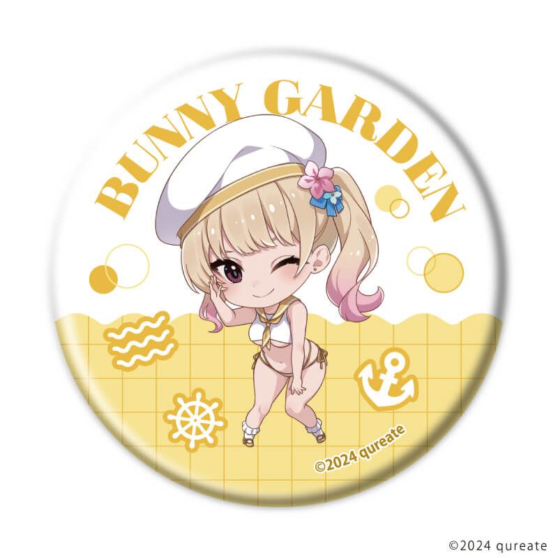 缶バッジ「バニーガーデン」01/セーラーver. ブラインド(6種)(描き下ろしイラスト)