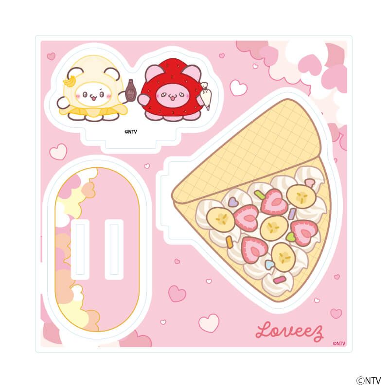 アクリルスタンドプレート「らぶいーず」05/すもっぴ＆ぴょんちー クレープver.(描き下ろしイラスト)