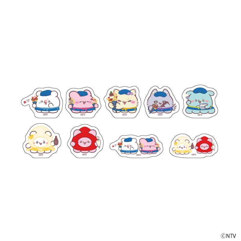 フレークシール(9種セット)「らぶいーず」01/集合デザインA クレープver.(描き下ろしイラスト)